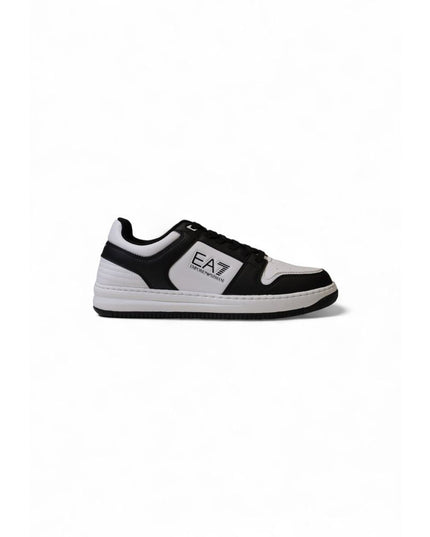 EA7 Emporio Armani Black And White Polyester Athletic Sneakers