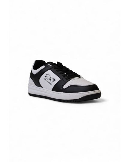 EA7 Emporio Armani Black And White Polyester Athletic Sneakers