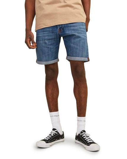 Jack Jones Blue Cotton Bermuda Shorts