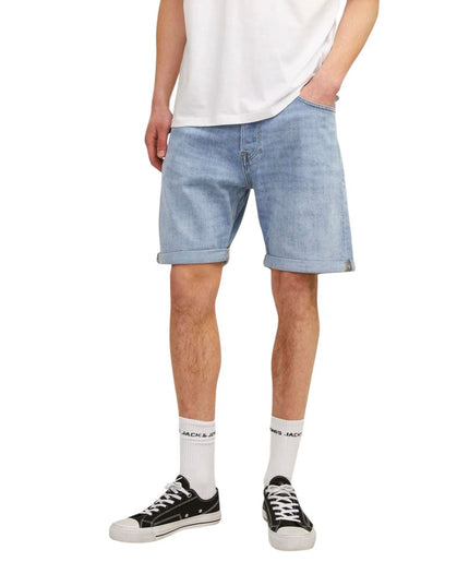Jack Jones Light Blue Cotton Bermuda Shorts