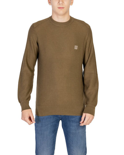 Hugo Boss Green Cotton Sweatshirt