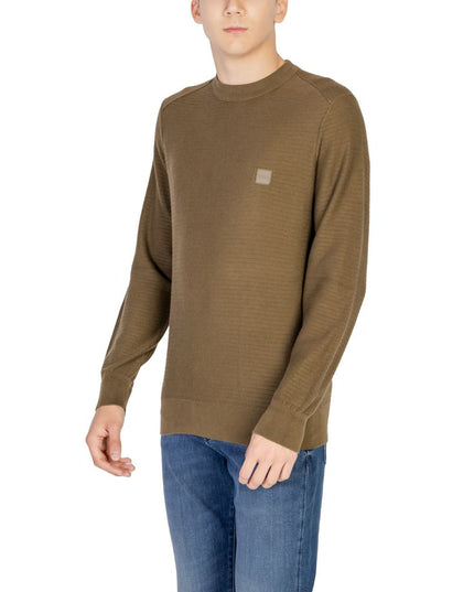 Hugo Boss Green Cotton Sweatshirt