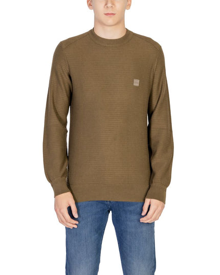 Hugo Boss Green Cotton Sweatshirt