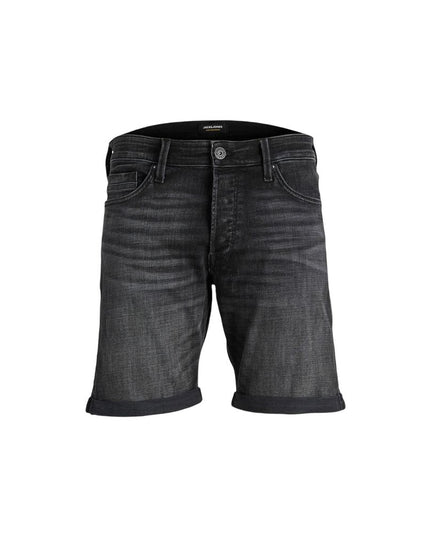 Jack Jones Black Cotton Bermuda Shorts
