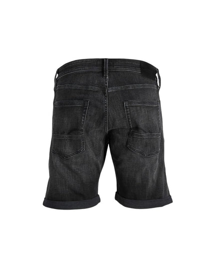 Jack Jones Black Cotton Bermuda Shorts