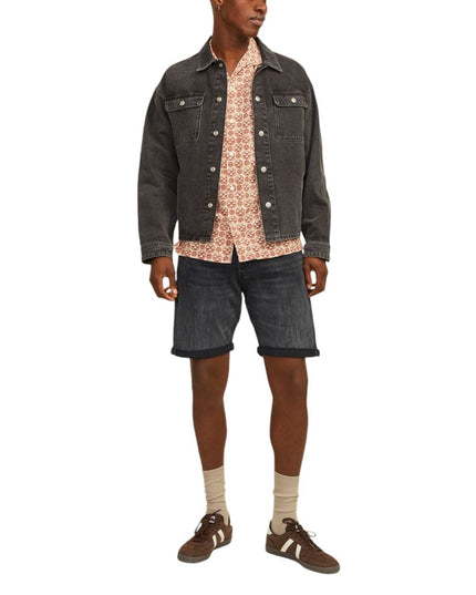 Jack Jones Black Cotton Bermuda Shorts