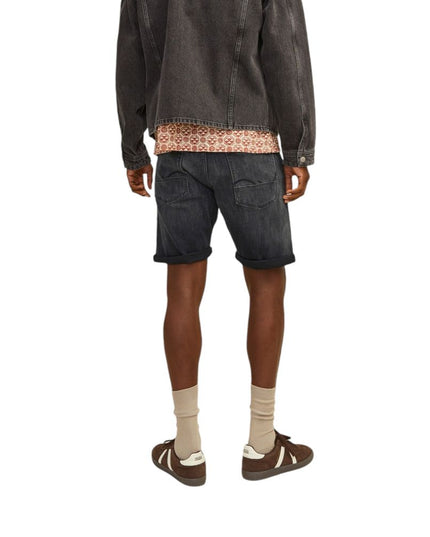 Jack Jones Black Cotton Bermuda Shorts