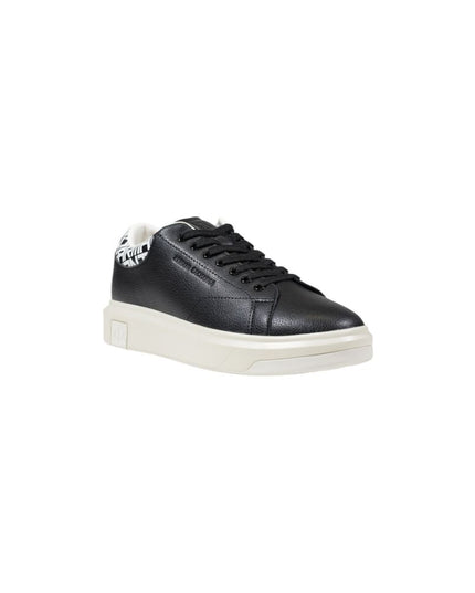 Armani Exchange Black And White Leather Low Top Sneakers