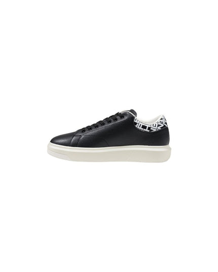 Armani Exchange Black And White Leather Low Top Sneakers