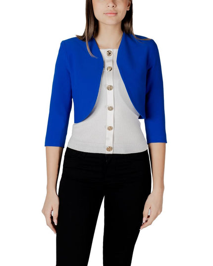 Morgan De Toi Blue Polyester Full-Length Jacket