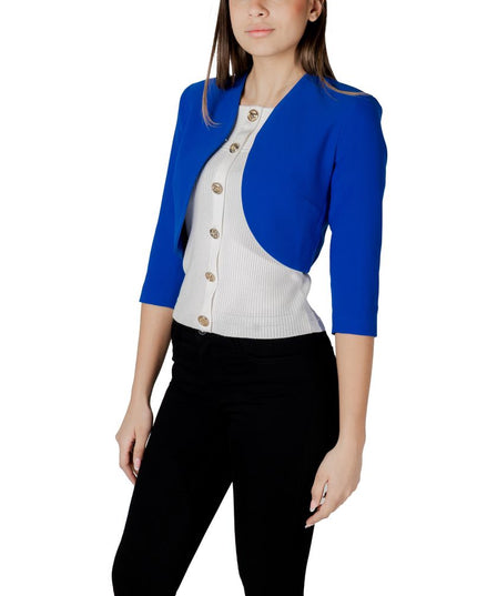 Morgan De Toi Blue Polyester Full-Length Jacket