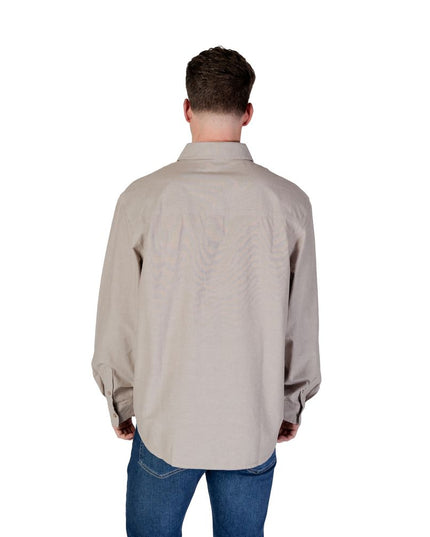 Calvin Klein Jeans Beige Recycled Cotton Shirt