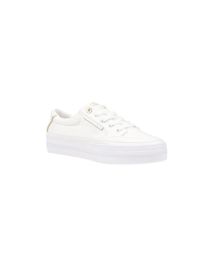 Tommy Hilfiger Cream Recycled Cotton Low Top Sneakers