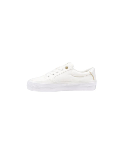 Tommy Hilfiger Cream Recycled Cotton Low Top Sneakers