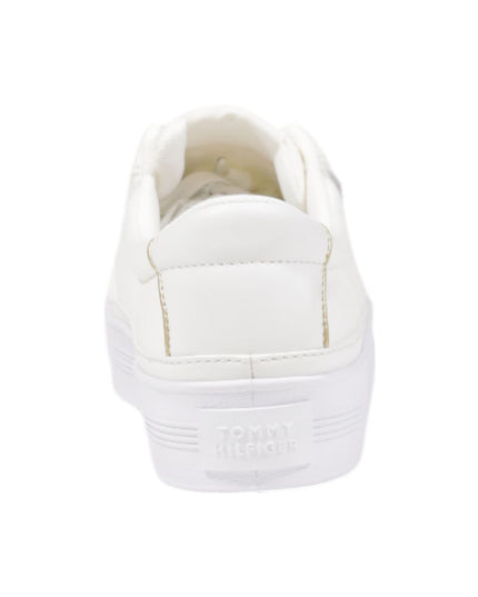 Tommy Hilfiger Cream Recycled Cotton Low Top Sneakers