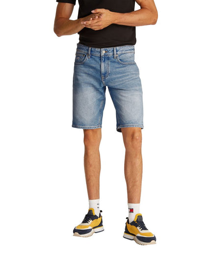 Tommy Hilfiger Jeans Light Blue Recycled Cotton Bermuda Shorts