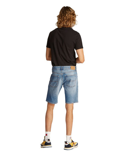 Tommy Hilfiger Jeans Light Blue Recycled Cotton Bermuda Shorts