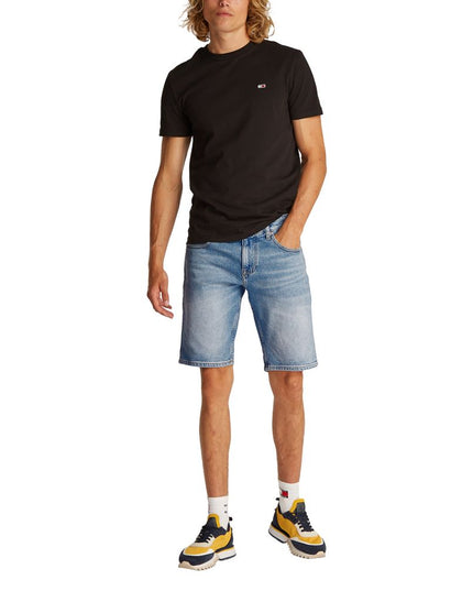 Tommy Hilfiger Jeans Light Blue Recycled Cotton Bermuda Shorts