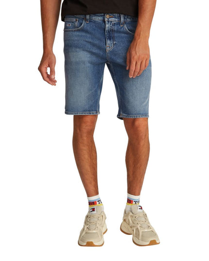 Tommy Hilfiger Jeans Blue Recycled Cotton Bermuda Shorts