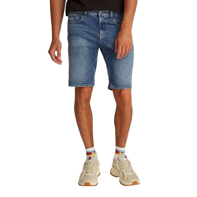 Tommy Hilfiger Jeans Blue Recycled Cotton Bermuda Shorts