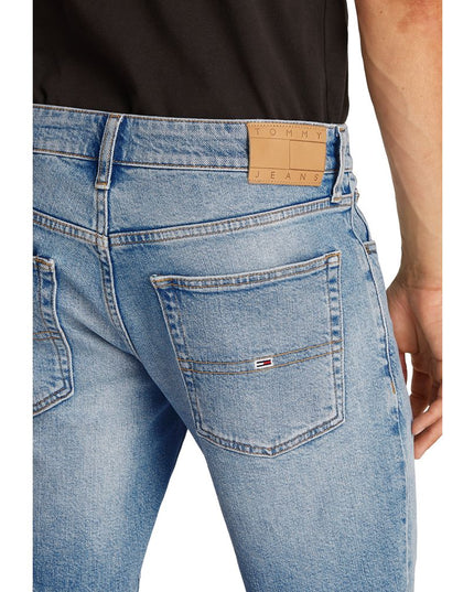 Tommy Hilfiger Jeans Light Blue Recycled Cotton Bermuda Shorts