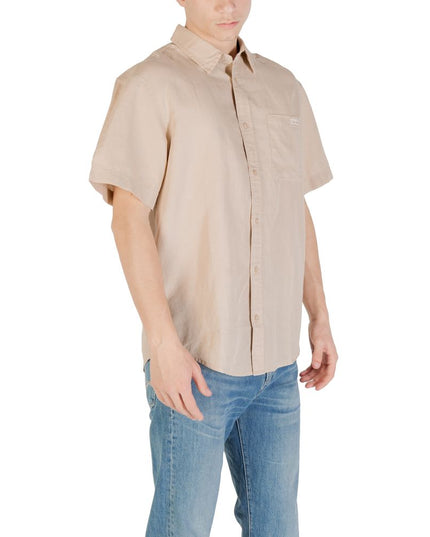 Calvin Klein Jeans Beige Linen Shortsleeve Shirt