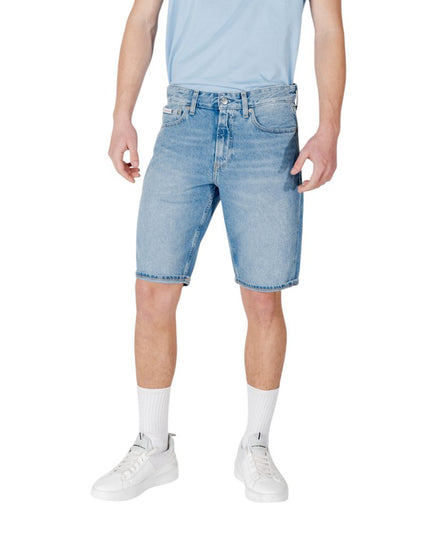 Calvin Klein Jeans Blue Cotton Bermuda Shorts