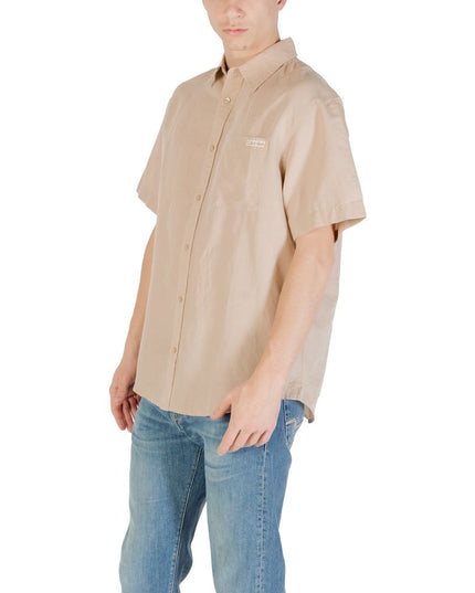 Calvin Klein Jeans Beige Linen Shortsleeve Shirt