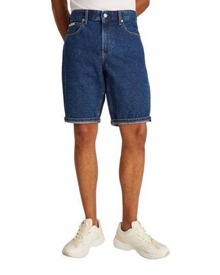 Calvin Klein Jeans Blue Cotton Bermuda Shorts
