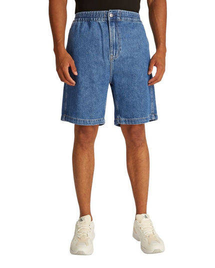 Calvin Klein Jeans Blue Cotton Bermuda Shorts