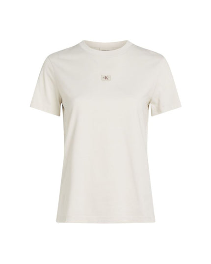 Calvin Klein Jeans Beige Recycled Cotton T-Shirt