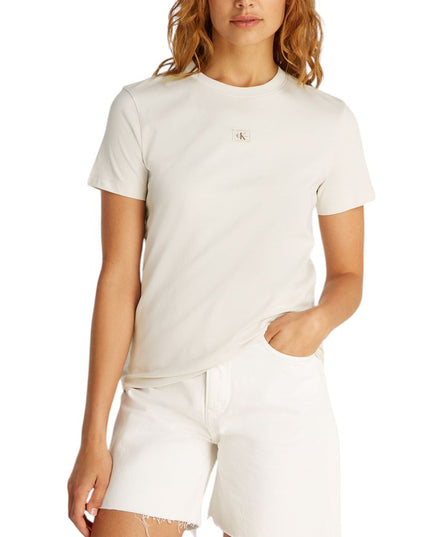 Calvin Klein Jeans Beige Recycled Cotton T-Shirt