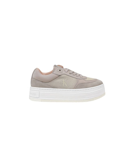 Calvin Klein Jeans Beige Recycled Cotton Platform Sneakers
