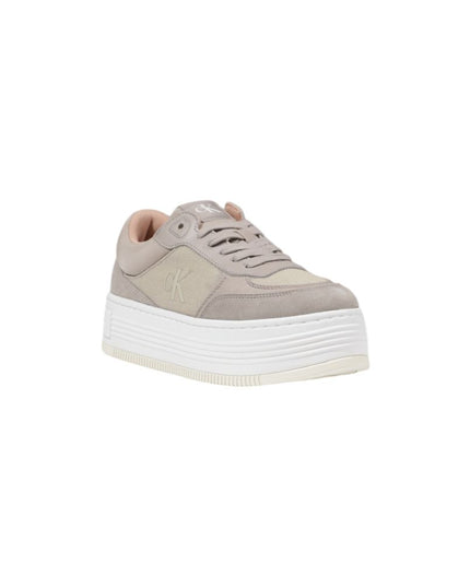 Calvin Klein Jeans Beige Recycled Cotton Platform Sneakers