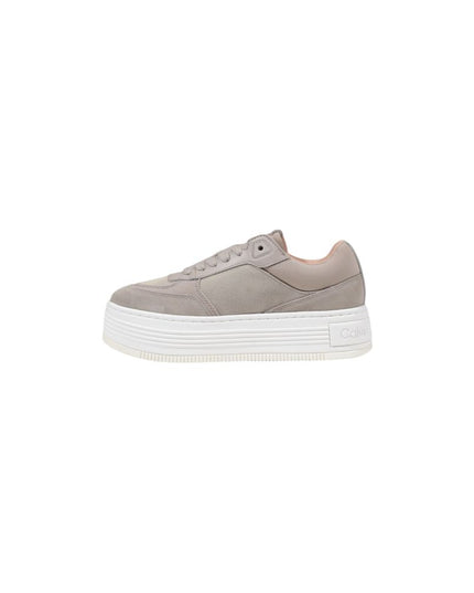 Calvin Klein Jeans Beige Recycled Cotton Platform Sneakers