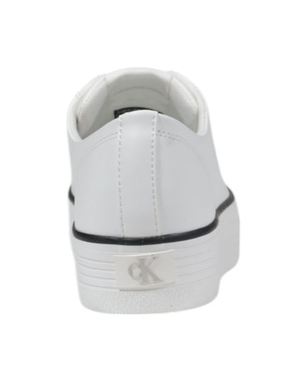Calvin Klein Jeans Black And White Leather Platform Sneakers