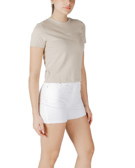 Calvin Klein Jeans Beige Recycled Cotton T-Shirt