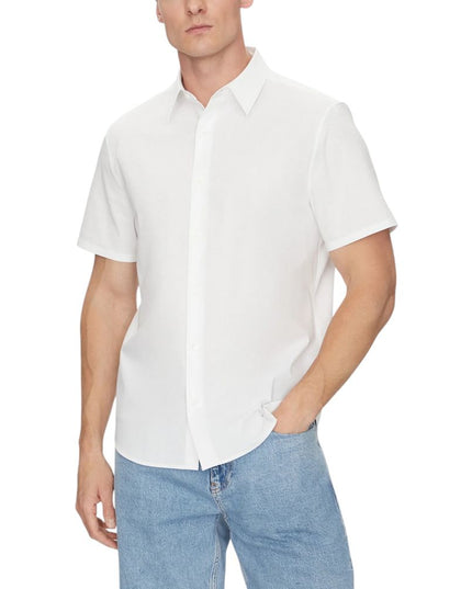 Calvin Klein White Organic Cotton Shortsleeve Shirt