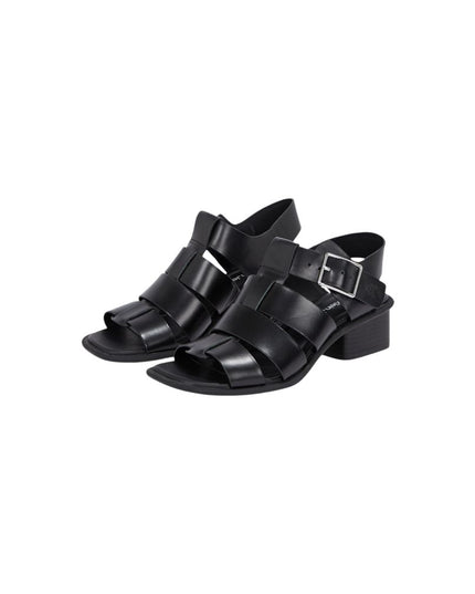 Calvin Klein Jeans Black Polyester Flat Sandals
