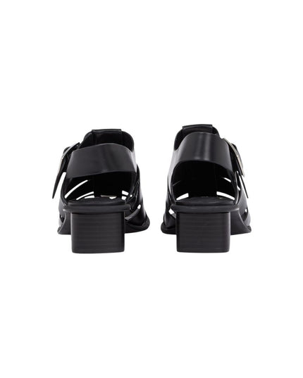 Calvin Klein Jeans Black Polyester Flat Sandals