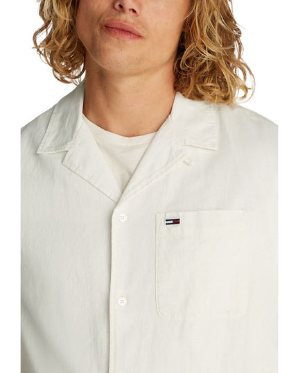 Tommy Hilfiger Jeans Cream Cotton Shortsleeve Shirt