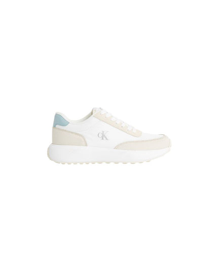 Calvin Klein Jeans Cream Leather Athletic Sneakers