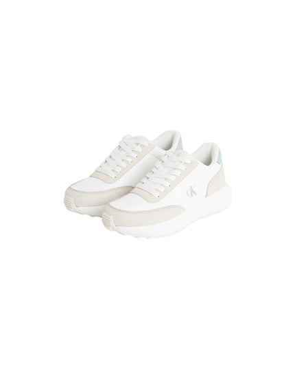 Calvin Klein Jeans Cream Leather Athletic Sneakers