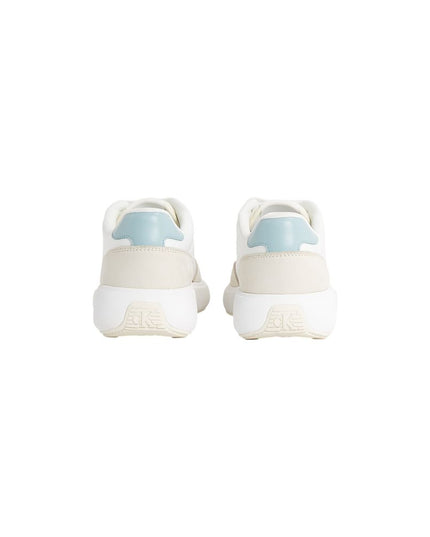Calvin Klein Jeans Cream Leather Athletic Sneakers