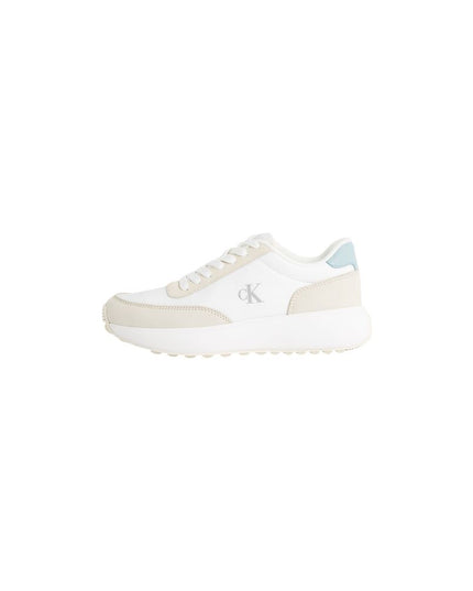 Calvin Klein Jeans Cream Leather Athletic Sneakers