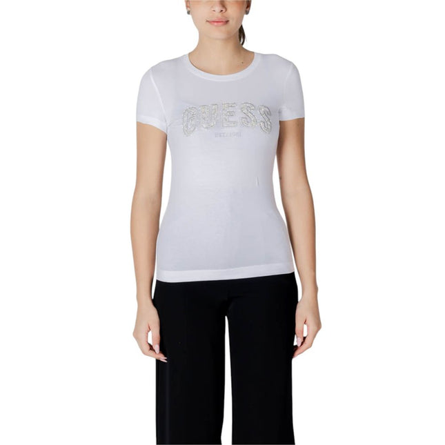 Guess White Cotton T-Shirt