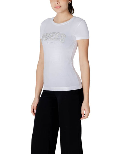 Guess White Cotton T-Shirt