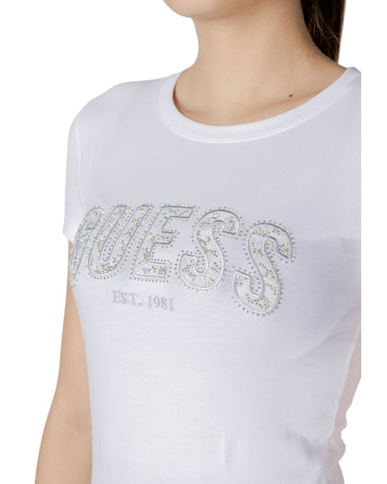 Guess White Cotton T-Shirt