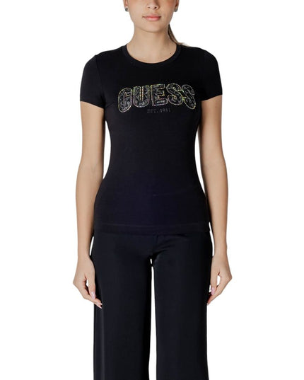Guess Black Cotton T-Shirt