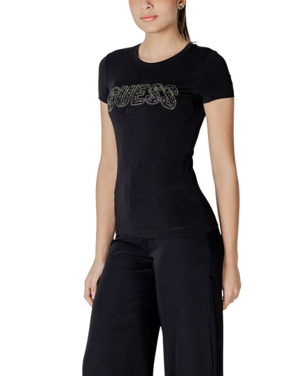 Guess Black Cotton T-Shirt